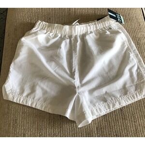 DSG Womens S White Notched High Rise‎ Woven Short Nylon Adjustable Waist NWT